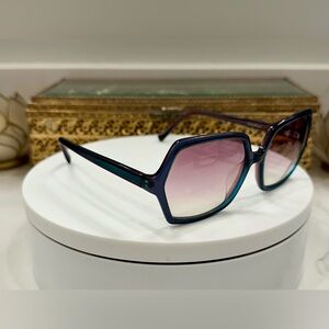 Lucky Brand - Limelight Grape - Oversized Hexagonal Purple/Blue Sunglasses EUC